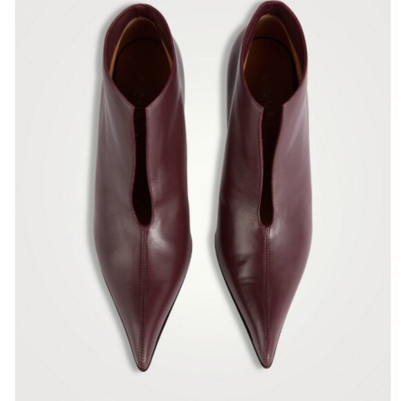 New! MCQUEEN Birdee Slashed Brown Leather Bootie Pumps | 38 - Picture 2 of 14